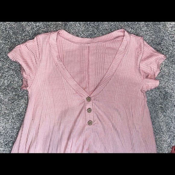 Pink Flowy T-shirt Dress - Picture 3 of 6